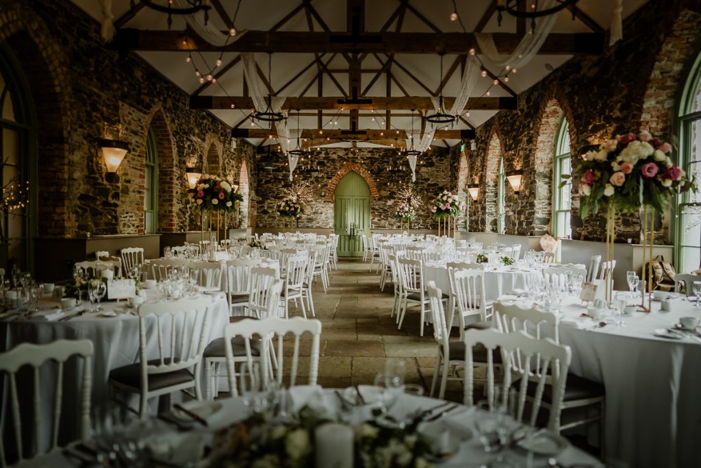 wedding photos in orange tree house, interior shot of wedding setup, wedding venue, orange tree house 